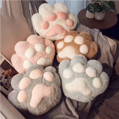 Игрушка+подушка+плед Лапки (розовая)