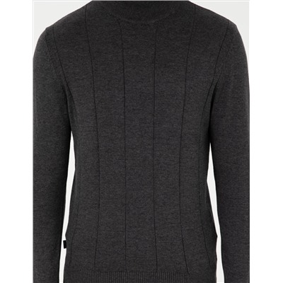 Anthracit melanj Slim Fit Half Fisherman воротник