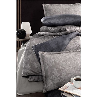 Постельное белье Karven (300 tc) премиум сатин евро N359 GISELLE Cobalt