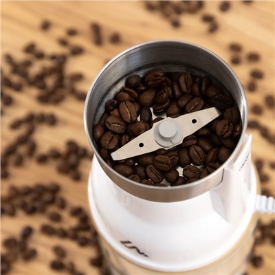 Кофемолка электрическая Luazon LMR-05, 160 Вт, 50 г, белая