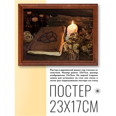 POSG-0093 Постер в рамке 23x17см Книга заклинаний