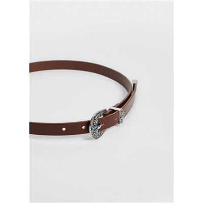 Cinturón hebilla grabada  -  Mujer | MANGO OUTLET España