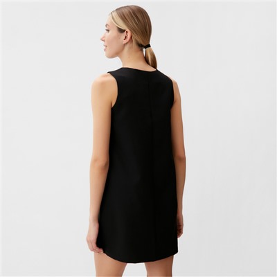 Платье женское гипюр MINAKU :Party Dress,цвет черный , размер 48