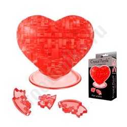 3D головоломка "Сердце"  красное арт. 90012bum