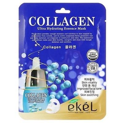 [EKEL] Маска тканевая с коллагеном COLLAGEN Ultra Hydrating Essence Mask, 25 мл