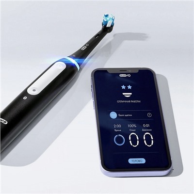 Электрическая зубная щётка Oral-B iO Series 4 iOG4.1B6.2DK Black + дорожный чехол