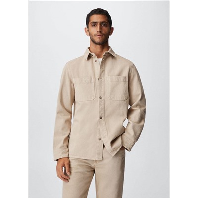 Sobrecamisa vaquera bolsillos -  Hombre | MANGO OUTLET España