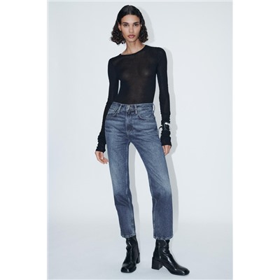 JEANS ZW COLLECTION RECTOS CROPPED TIRO MEDIO