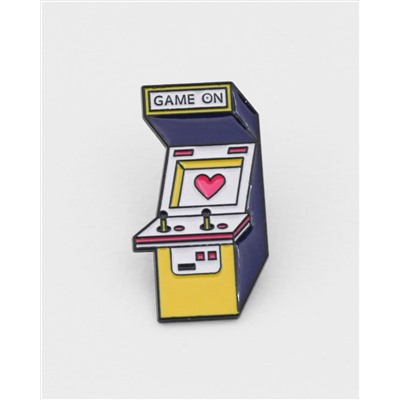 Металлический значок "Game ON" 2*3,4 см
