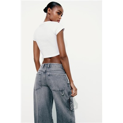 JEANS TRF CARGO TIRO MEDIO