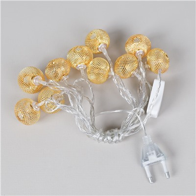 Гирлянда светодиодная 2 м 10 LED Шарики / GN12 /уп 100/