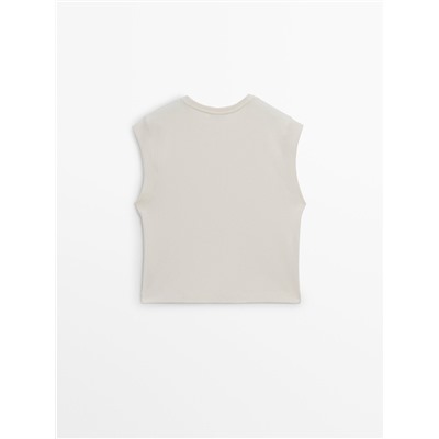 Camiseta sin mangas 100% algodón