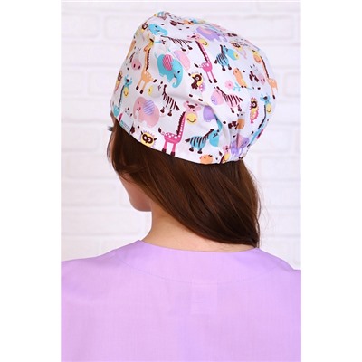 Колпак медицинский 9-03-07-0 Низкий с принтом / Cotton 120