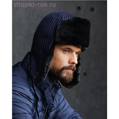 F 474 Ушанка мужская искуственный мех (60-61)