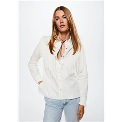 Camisa detalles flecos -  Mujer | MANGO OUTLET España