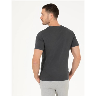 Black Slim Fit Kartal Printed Bike Bike T -For