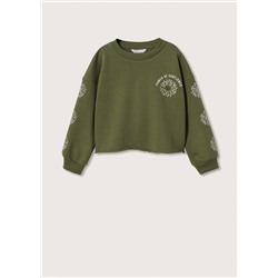Sudadera mensaje bordado -  Niña | MANGO OUTLET España