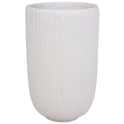 Кашпо Nobilis Marco "Ribs grey Jar" (файберклэй), D15хH25 см