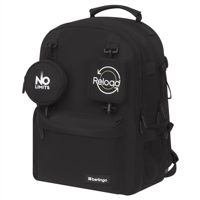 Рюкзак Berlingo Urban "Black ink" 41*29*13см, 2 отделения, 7 карманов, уплотненная спинка