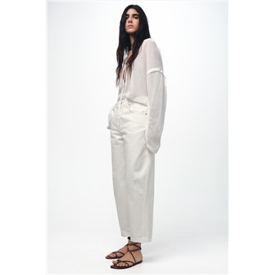 JEANS ZW COLLECTION BARREL CROPPED TIRO MEDIO