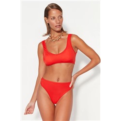 Красный бикини-топ без косточек TBESS23BU00346