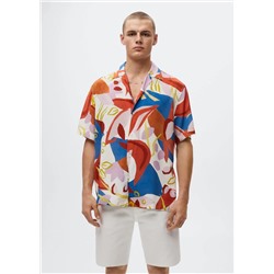 Camisa estampada fluida -  Hombre | MANGO OUTLET España
