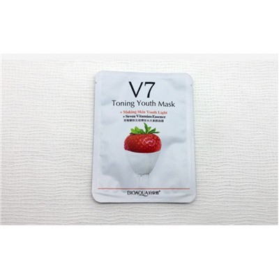 Маска для лица клубника с витаминами V7 Bioaqua