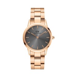 Reloj de cuarzo de acero y chapado en oro rosa Iconic Link