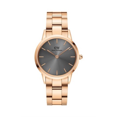 Reloj de cuarzo de acero y chapado en oro rosa Iconic Link