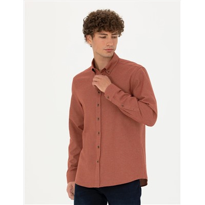 Плитка Slim Fit рубашка с длинным рукавом