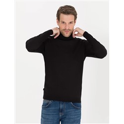 Black Slim Fit Fisherman воротнич