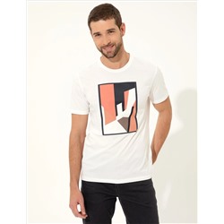 Ekru Slim Fit Printed Bike Bike T -For