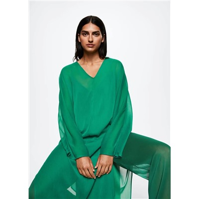 Blusa semitransparente -  Mujer | MANGO OUTLET España