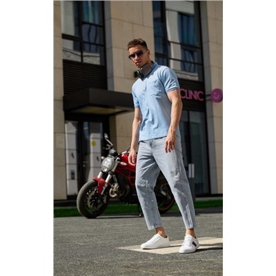 Футболка-поло F311-07-150T l.blue