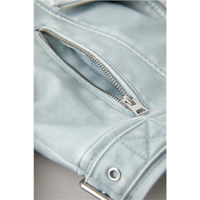 CAZADORA BIKER EFECTO PIEL DESGASTADA