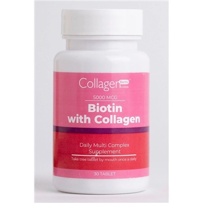 Collagen Forte Platinum Biotin с коллагеном, витамином для волос, ногтей и кожи, пищевая добавка для укрепления