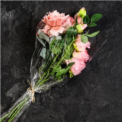 Пакет для цветов, конус, 12+45×60 см, прозрачный