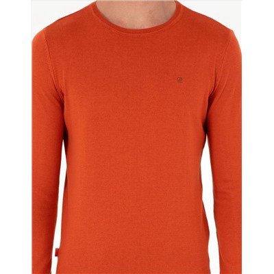 Orange Slim Fit Bike Bike Basic Knitwear Kazakh