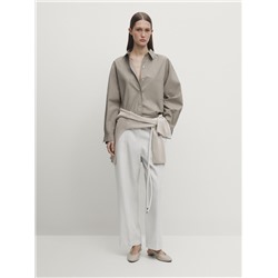 Pantalón fluido sarga con algodón y lyocell