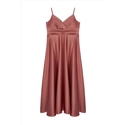 Лосось вешалка Cruve воротничком A-kesim Long Plating Press/Night/Harduation/Guncagement Dress TBBSS24AD00004