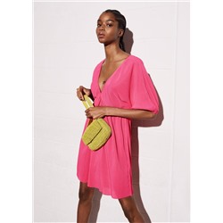 Vestido corto textura -  Mujer | MANGO OUTLET España