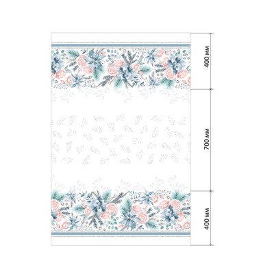 Скатерть новогодняя "Этель" Christmas flowers 149х110см с ГМВО, 100%хл, 190г/м2
