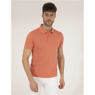 Pink Slim Fit Polo Yaka Mercerized T -For