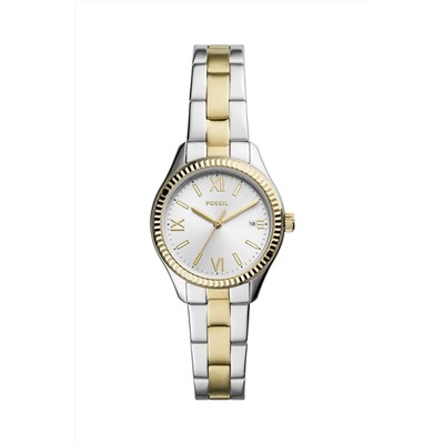 Reloj de cuarzo de acero Rye - Plateado y dorado