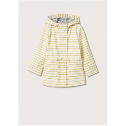 Parka rayas capucha -  Niña | MANGO OUTLET España