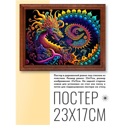 POSG-0255 Постер в рамке 23x17см Дракон