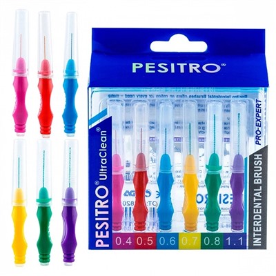 Набор ёршиков Pesitro ultra clean mix, 6 шт