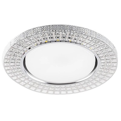 Нарушена упаковка!   Светильник встраиваемый с белой LED подсветкой Feron CD4028 потолочный GX53 без лампы прозрачный  32651