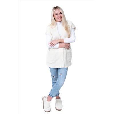 Женский жилет WOOL, цвет ВАНИЛЬ, цвет БЕЛЫЙ