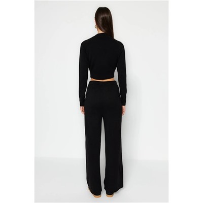 Black Crop Basic Triko Alt-Upper Team Twoaw24au00024